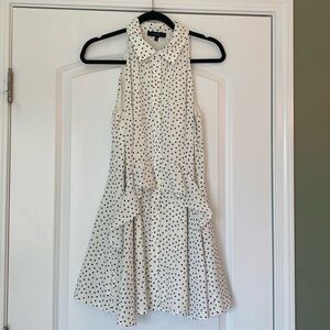 Navy and white dot dress
